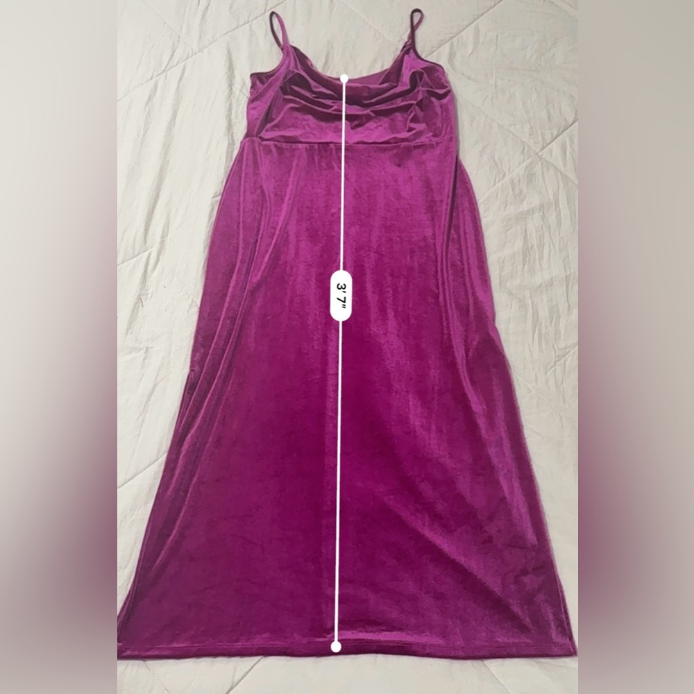 Taylor Velvet Pink Slip Dress with Elegant Draped Neck Women’s Size 16 - Picture 4 of 10